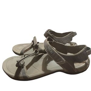 Teva Verra Hiking Sandals Womens 9.5 Gray Sport Outdoor Adjustable Comfort